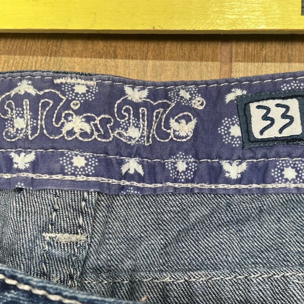 Miss Me Signature Cuffed Capri Distressed Americana Jeans JP7687P MK 555 Size 33 - Picture 9 of 16